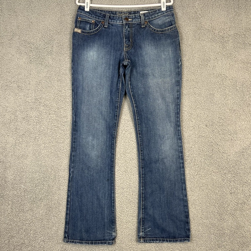 Cruel Girl Jeans Womens size 5 Fit 32x32 Bootcut Factory Distressed Flap Pockets